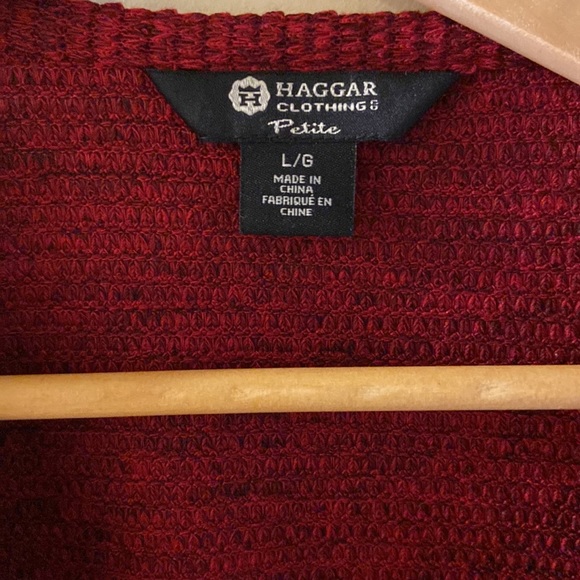 Haggar Clothings Petite - red sweater - size large - Picture 2 of 6